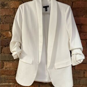 Aqua White Shawl Collar Blazer size s